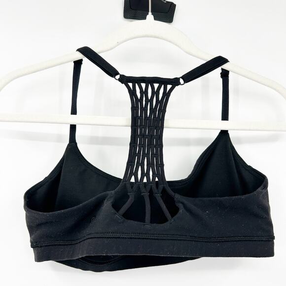 Lululemon Womens Athleisure True Self Macrame Strappy Sports Bra II Size 8 Black - Picture 7 of 7